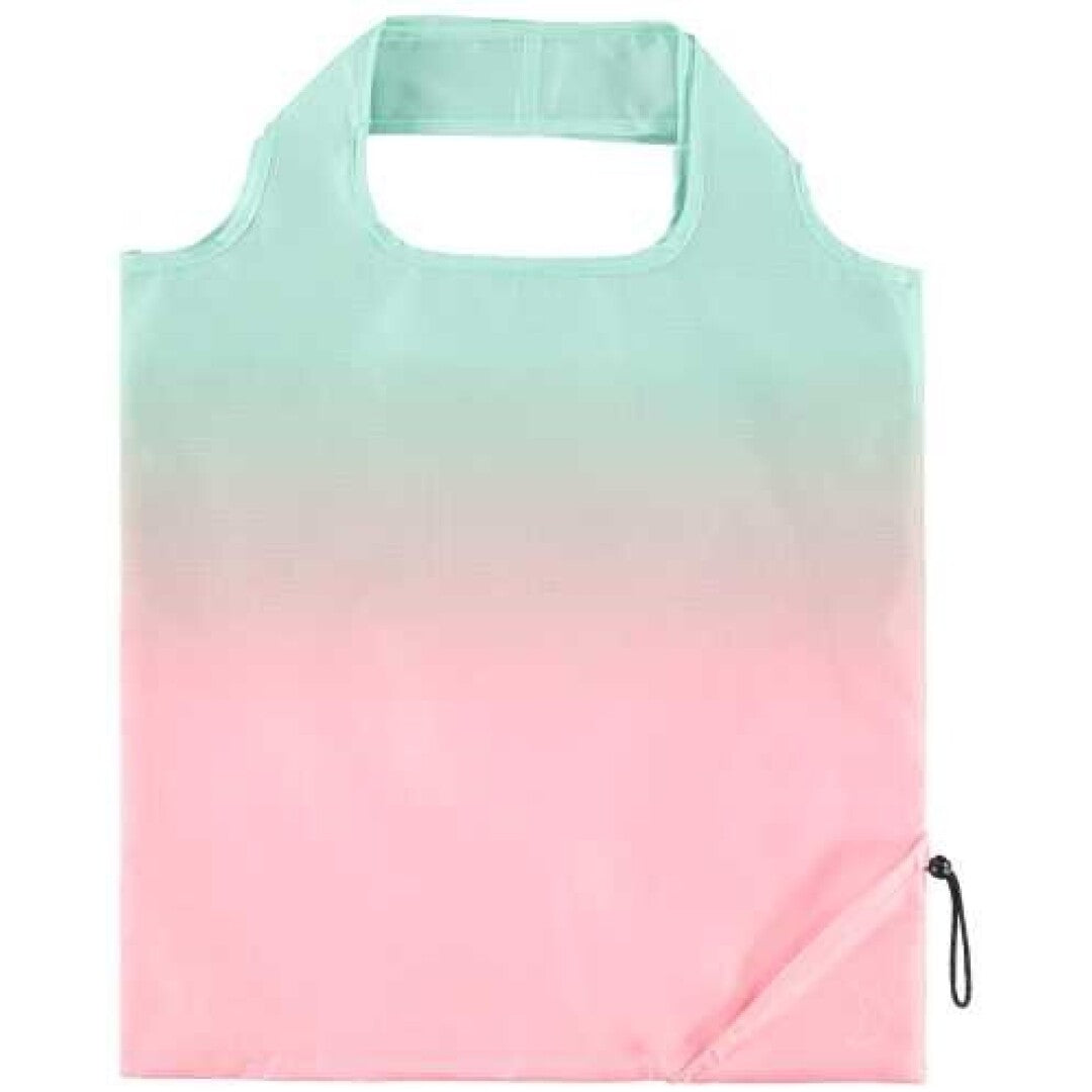 Bolsa Chilly's Eco de 20L com efeito ombré, degradê de verde menta na parte superior para rosa suave na parte inferior.