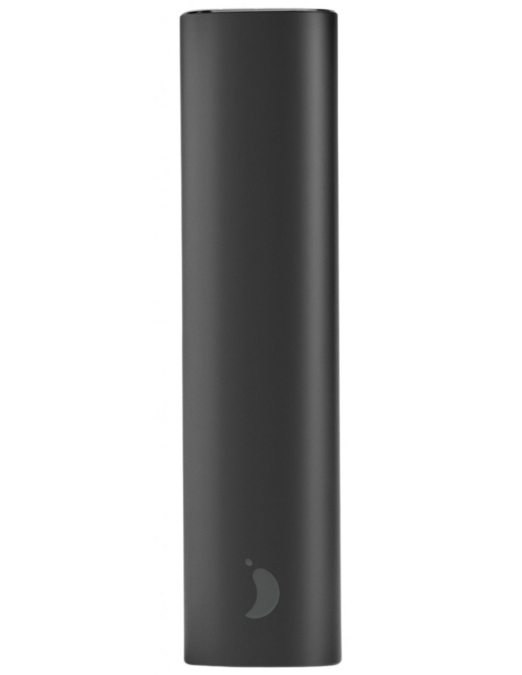 Estojo de transporte cilíndrico preto mate do conjunto de talheres Chilly's, com o logótipo da marca gravado na parte inferior.