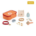 Conjunto completo de cuidador de animais Classic World, incluindo mala de transporte, comida, acessórios de grooming e coleira.