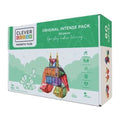 Caixa do Clever Clixx Pack Original 60 peças com blocos magnéticos coloridos em destaque, ideal para aprendizagem STEAM.