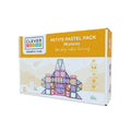 Estrutura colorida em tons pastel construída com os blocos magnéticos Clever Clixx Pack Mini Pastel de 36 peças.
