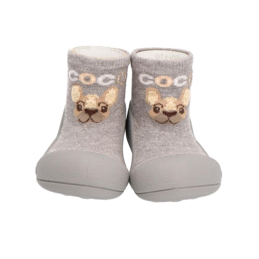 Attipas Dog Coco Grey, calçado barefoot para bebé