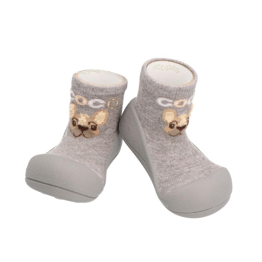 Attipas Dog Coco Grey, calçado barefoot para bebé