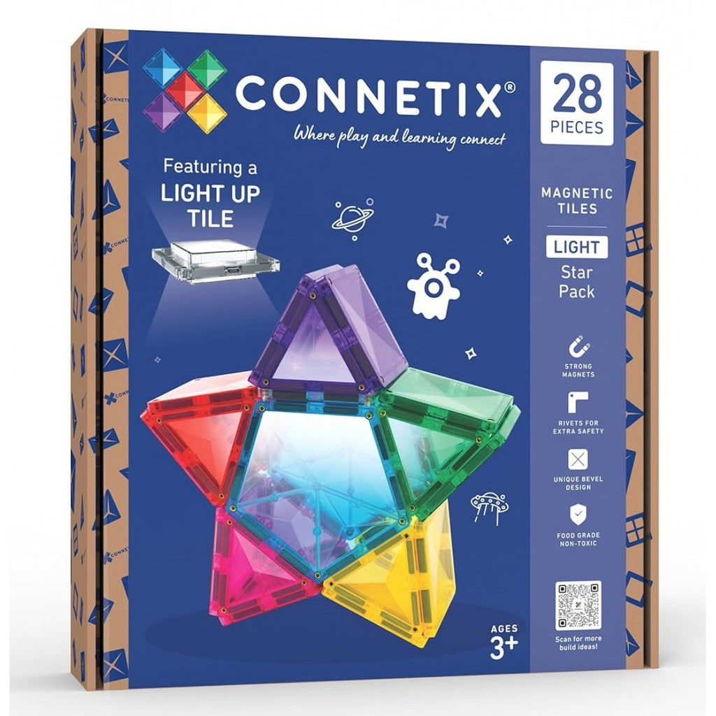 Connetix Juego de bloques magnéticos Light Star Pack 28 piezas