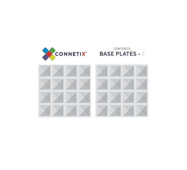 Embalagem do Connetix Jogo de Blocos Magnéticos 2 Bases Clear Shape. Blocos magnéticos transparentes para construção criativa.