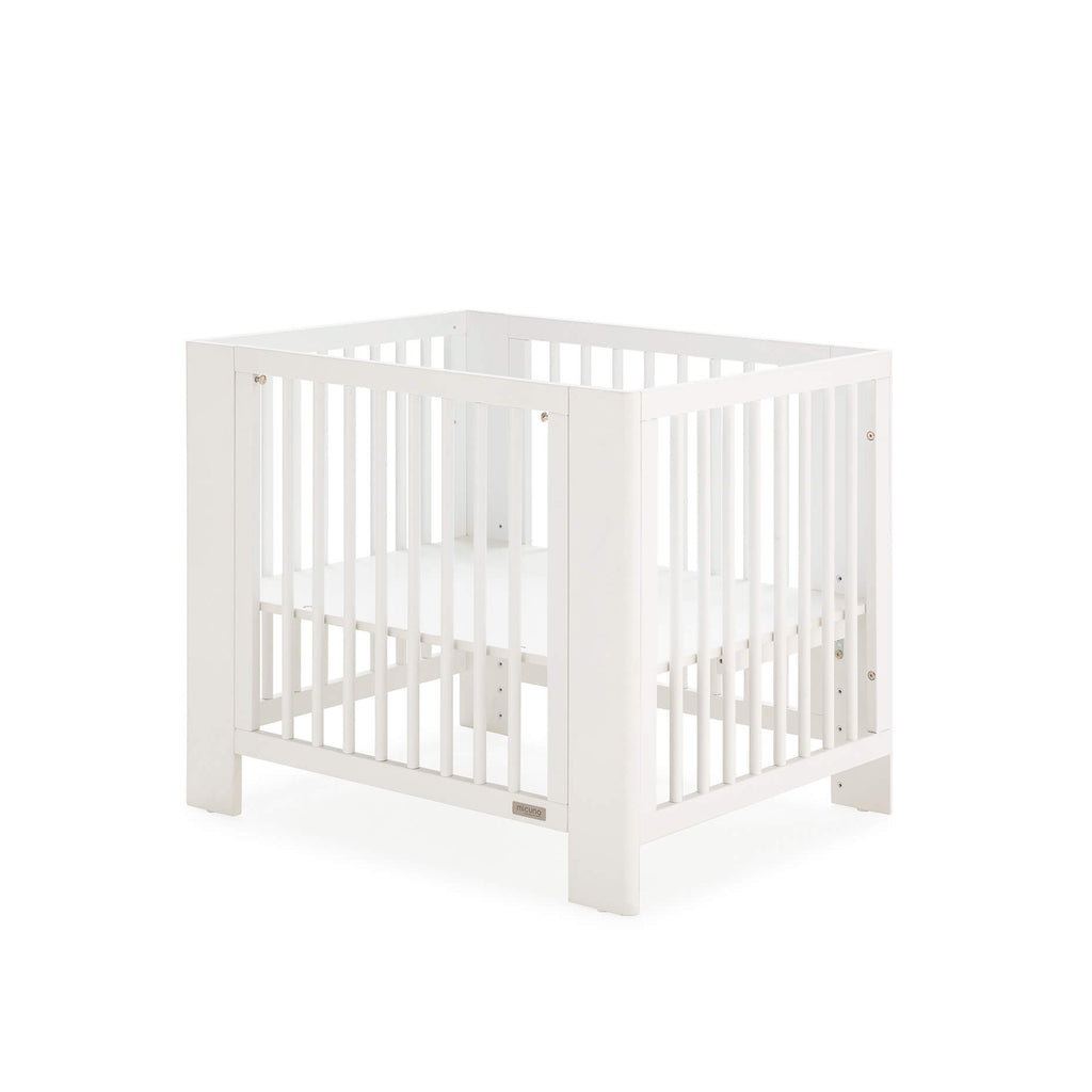 Converbaby Mini-berço de co-sleeping evolutivo 90x50 em branco, configuração de berço clássico.
