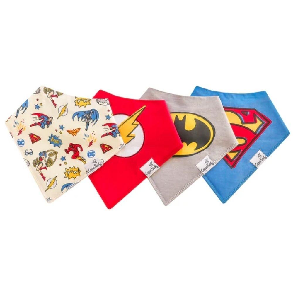 Copper Pearl 4-Pack Bandana Bib Set - Justice League
