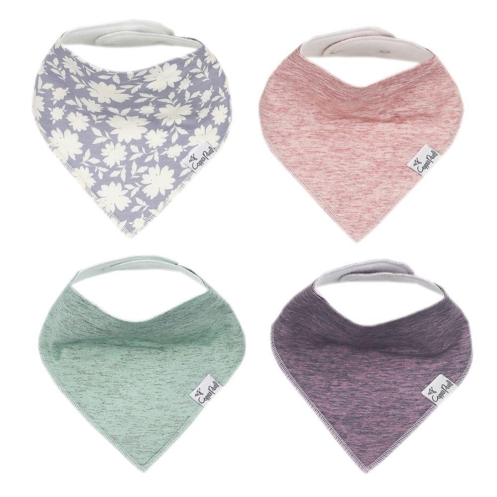Copper Pearl 4-Pack Bandana Bib Set - Lacie