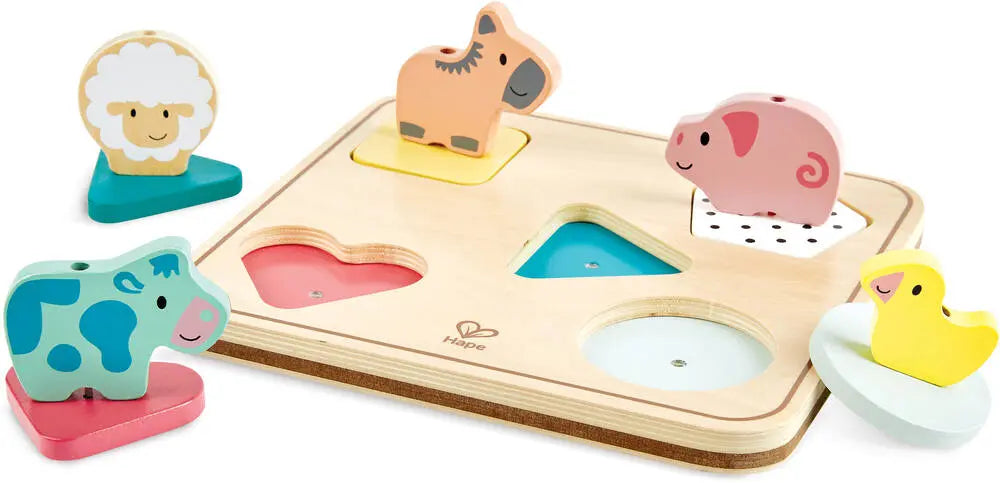 Hape Puzzle de encaixe com som - animais
