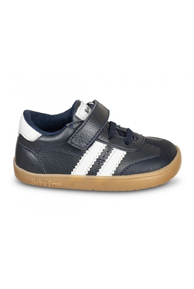 BabyFree Barefoot Sneakers White with Elastics