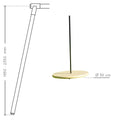 Esquema técnico com dimensões do baloiço em disco de madeira, 30 cm de diâmetro, compatível com estruturas de 195 cm a 235 cm.