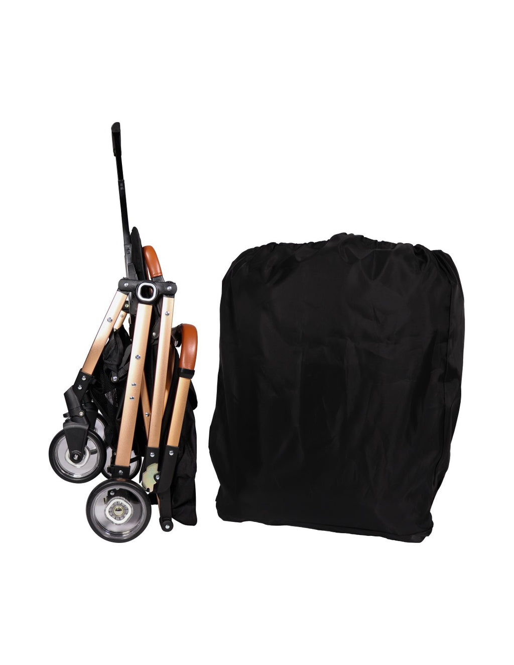 Vista lateral do carrinho Ding Vivo com assento reclinado, destacando o encosto ajustável e apoio de pés elevado para recém-nascidos.