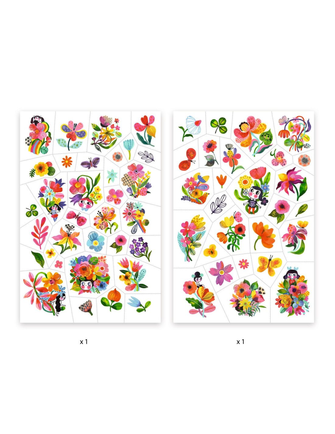 Djeco 50 Tatuagens Aqua Flor