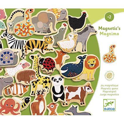 Conjunto de 36 animais magnéticos em madeira da Djeco para crianças