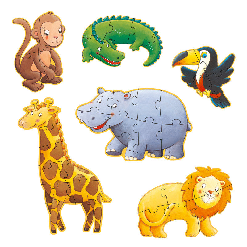 Djeco Progressive Giant Puzzle Marmoset and Friends