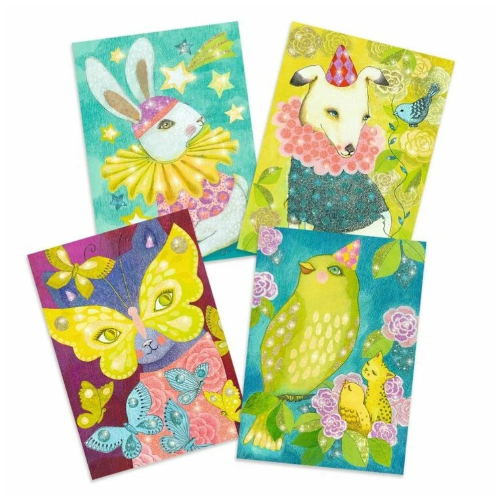 Djeco Actividades quadros de glitter - carnaval dos animais