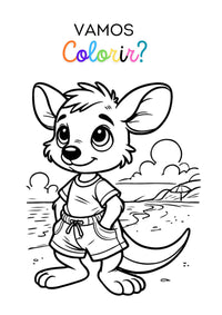 Capa do Ebook "Desenhos para colorir" da Gotu, mostrando uma ilustração simples a preto e branco, ideal para crianças.