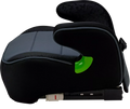 Vista posterior da cadeira auto Osann Junior Isofix Gurtfix i-Size, mostrando a parte traseira do assento e os detalhes de fixação, enfatizando a segurança e o design robusto.