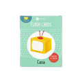 Embalagem azul dos Flashcards Casa da Edicare com ilustração de uma televisão amarela.