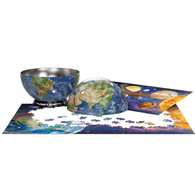 Eurographics - Globe and Puzzle with Poster - 500 Pieces PLANET EARTH