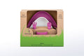 Conjunto de refeição infantil eKoala rosa em bioplástico com 5 peças