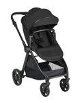 Carrinho de passeio Kikkaboo Eloe 3 em 1 preto com assento reversível e cadeira auto i-Size incluída