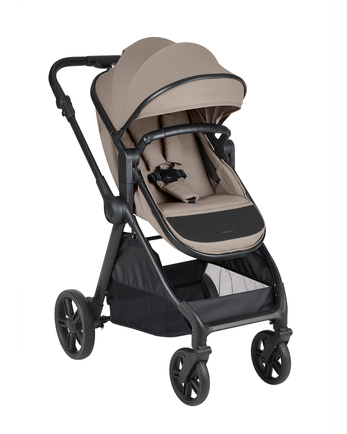 Carrinho de passeio Kikkaboo Eloe 3 em 1 bege escuro com assento reversível e cadeira auto i-Size