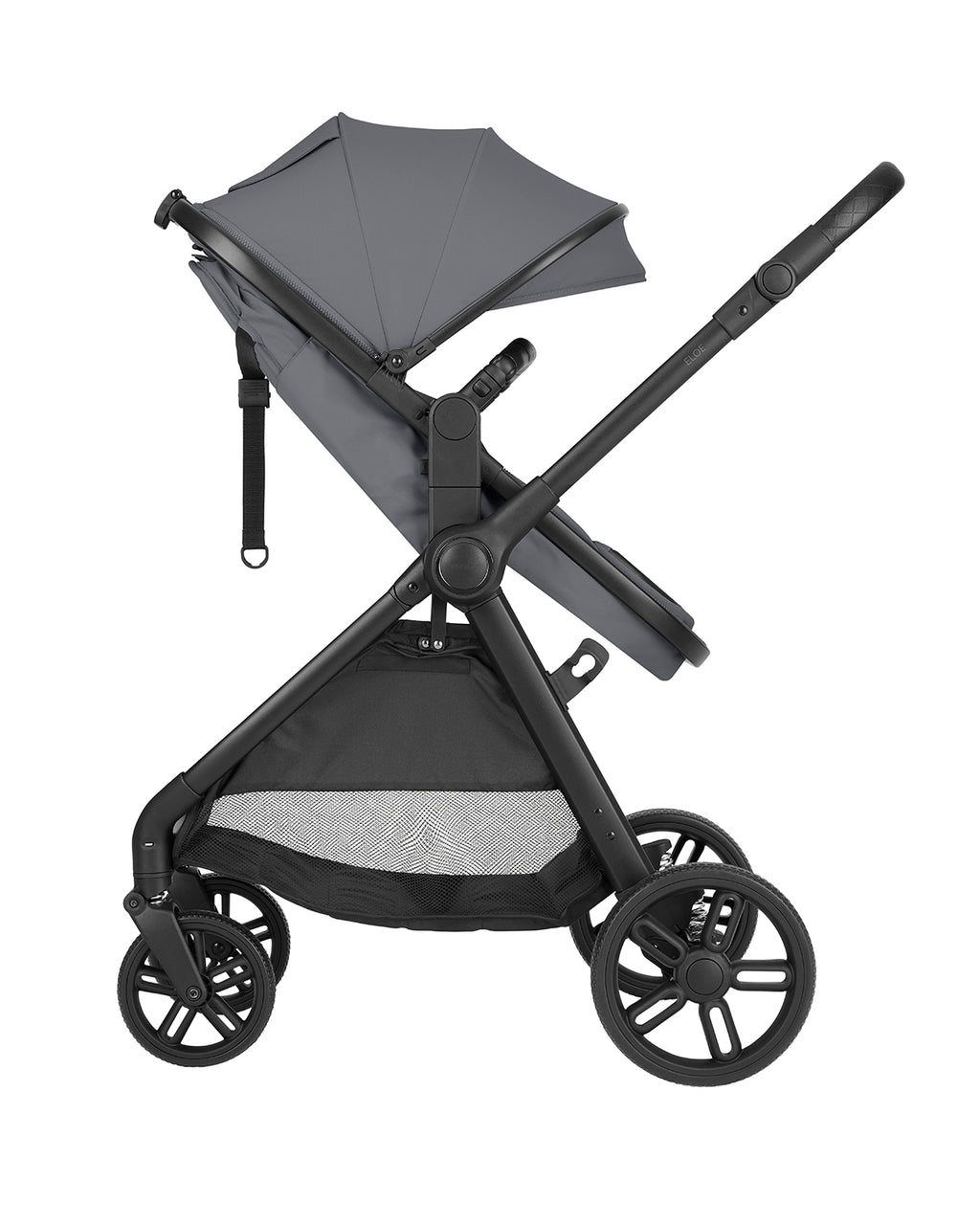 Cadeira auto i-Size do conjunto Kikkaboo Eloe cinzento escuro, dos 40 aos 87 cm