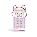 Embalagem de unhas postiças adesivas Martinelia 'My Best Friend's' com um design de rosto de animal (gato/raposa) e unhas decoradas com motivos de animais.