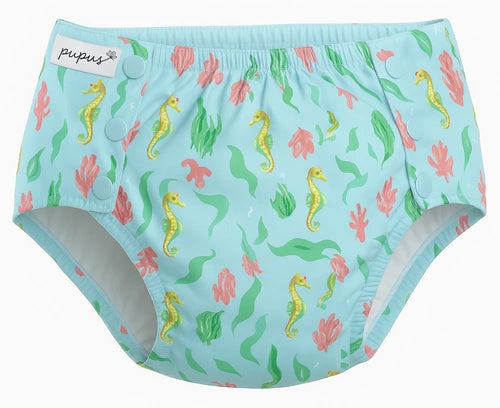 Pupus Cuecas reutilizáveis de piscina para Adolescentes [Cor: Seahorse] * por encomenda