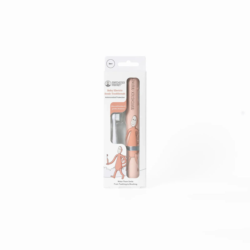 Embalagem da escova de dentes elétrica Matchstick Monkey para bebés