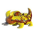 Eugy Puzzle 3D Diabo Espinhoso com peças de cartão montadas