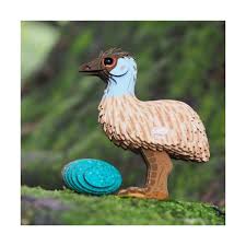 Puzzle 3D Eugy Emu em cartão ecológico para montar com peças numeradas