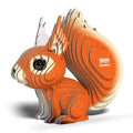Kit de puzzle 3D em cartão sustentável Eugy com figura de esquilo