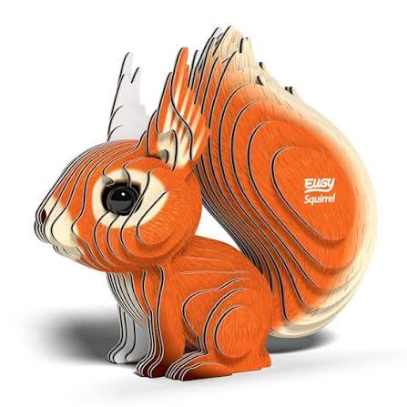 Kit de puzzle 3D em cartão sustentável Eugy com figura de esquilo