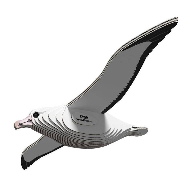 Puzzle 3D Eugy Gaivota em cartao reciclavel montado para criancas