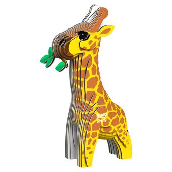 Puzzle 3D Eugy Girafa em cartão ondulado sustentável para crianças