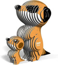 Peças de cartão do puzzle 3D Eugy Suricata para montagem sustentável