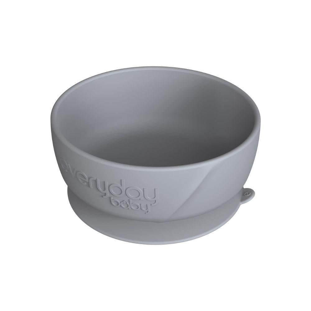 Conjunto de louça infantil Everyday Baby: tigela, prato e copo de silicone coordenados em tons pastel, promovendo refeições em conjunto.