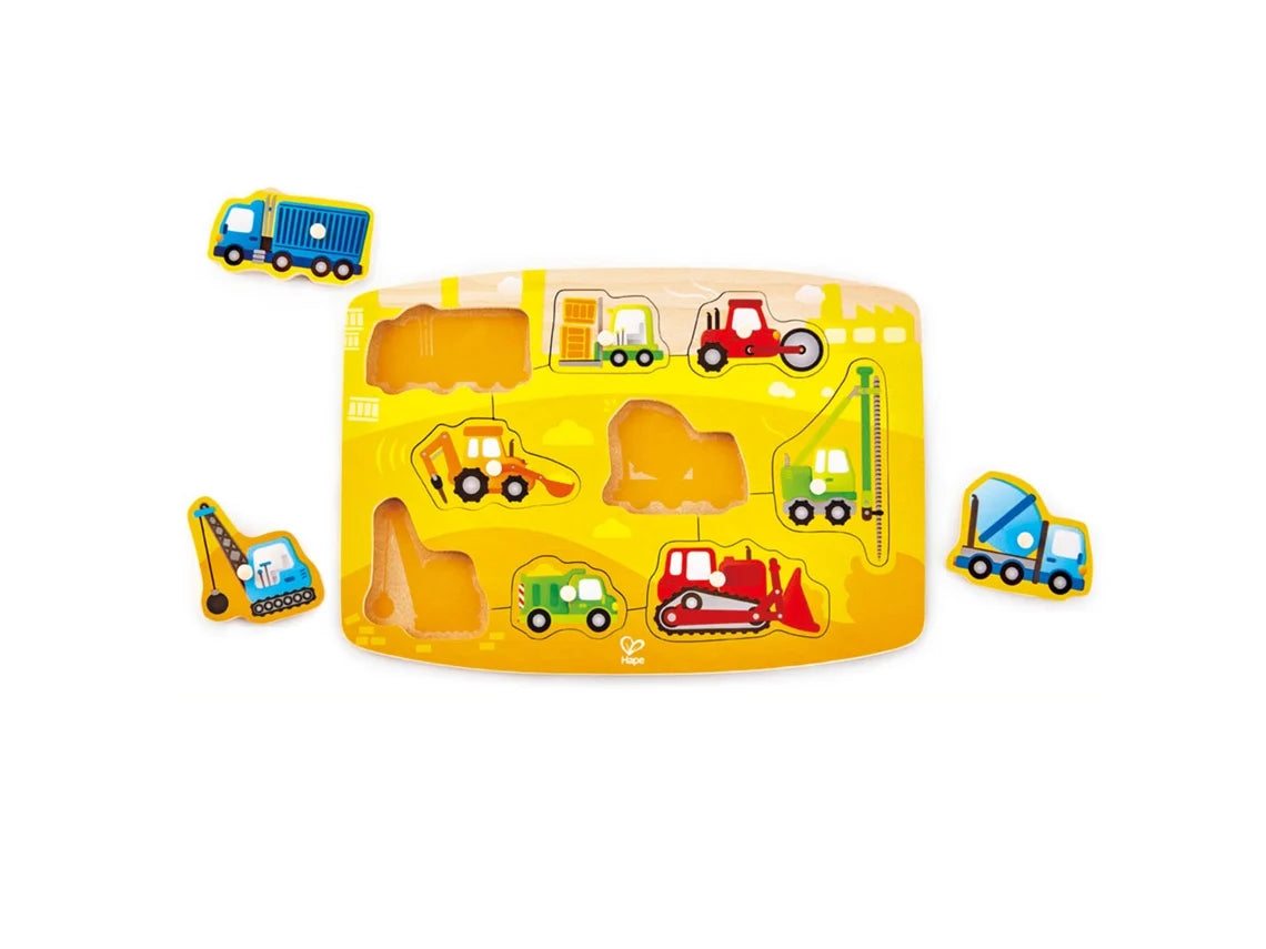 Hape Puzzle de encaixe Veiculos de Construção