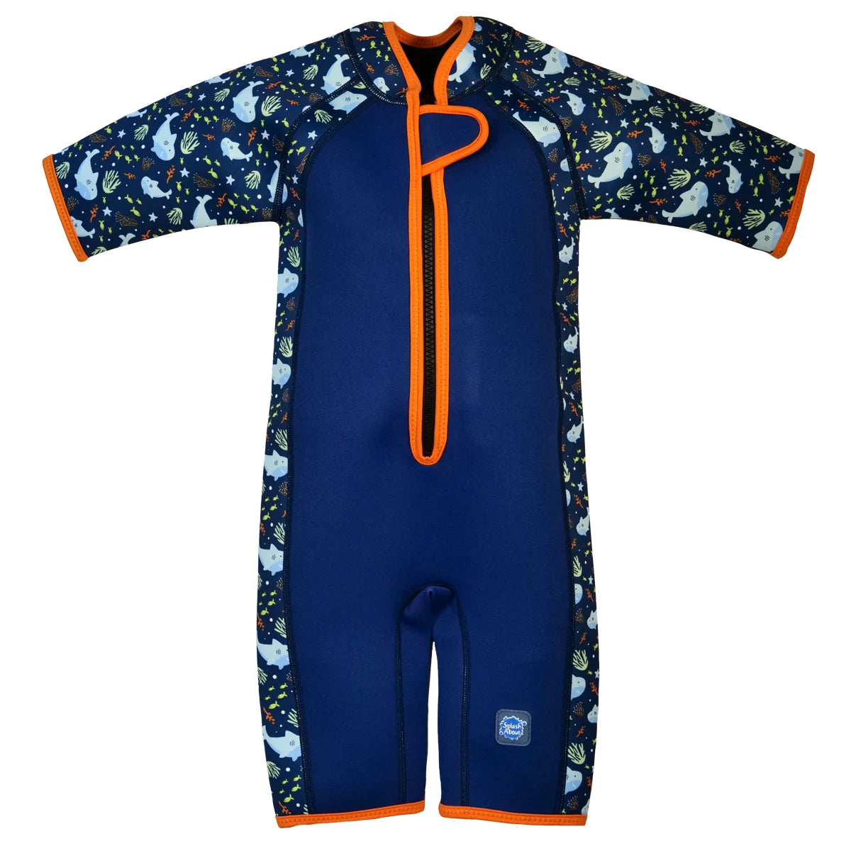 Fato térmico infantil Splash About Shark Reef em neoprene de 2 mm
