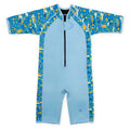 Fato térmico infantil Splash About Kids Shorty Wetsuit Crocodile Swamp de neoprene com fecho frontal