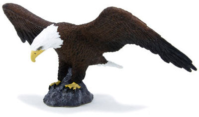 Figura realista de uma águia-careca da marca Mojo, ideal para brincadeiras educativas e colecionadores.