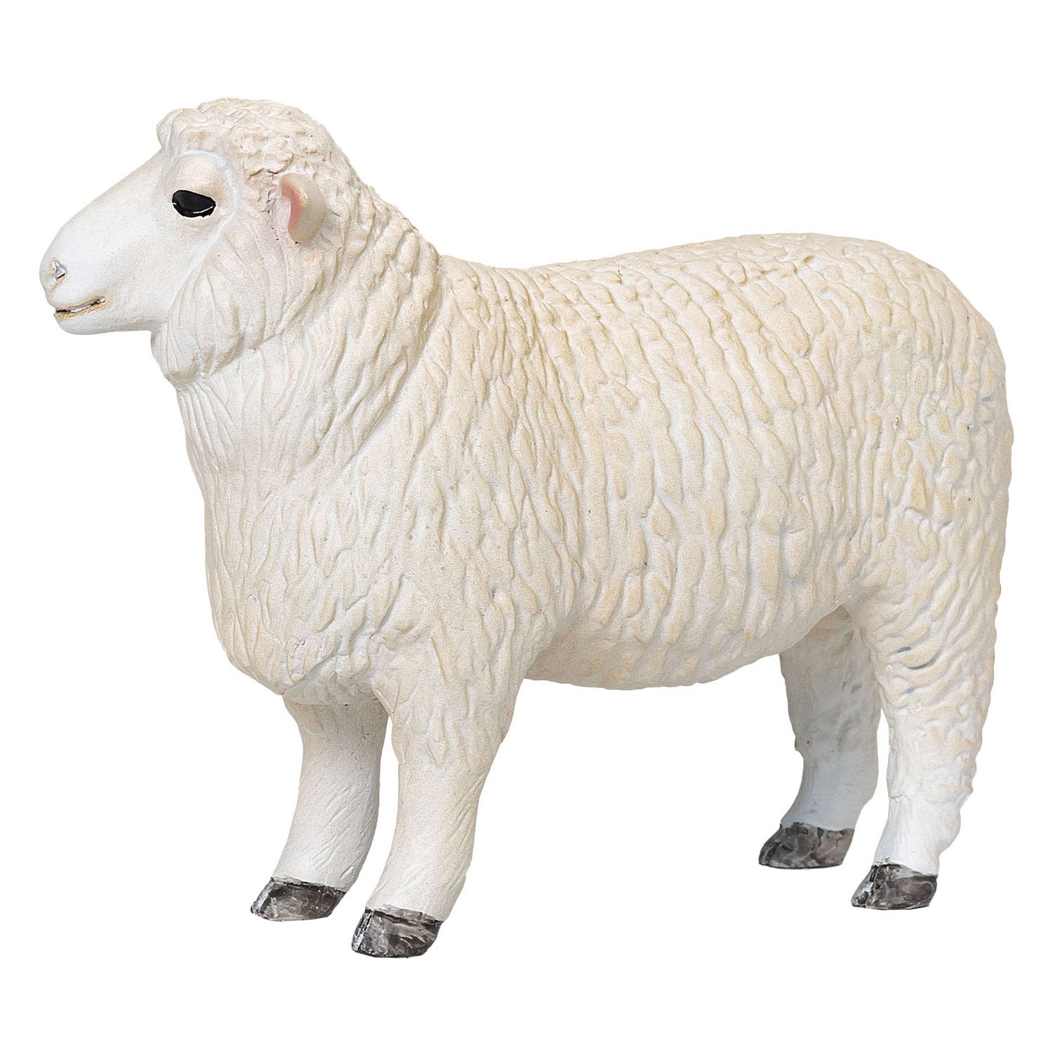 Figura de brinquedo realista de uma ovelha branca da marca Mojo, ideal para jogo simbólico e educativo.