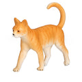 Figura realista de um gato tigrado cor de laranja da marca Mojo para brincar