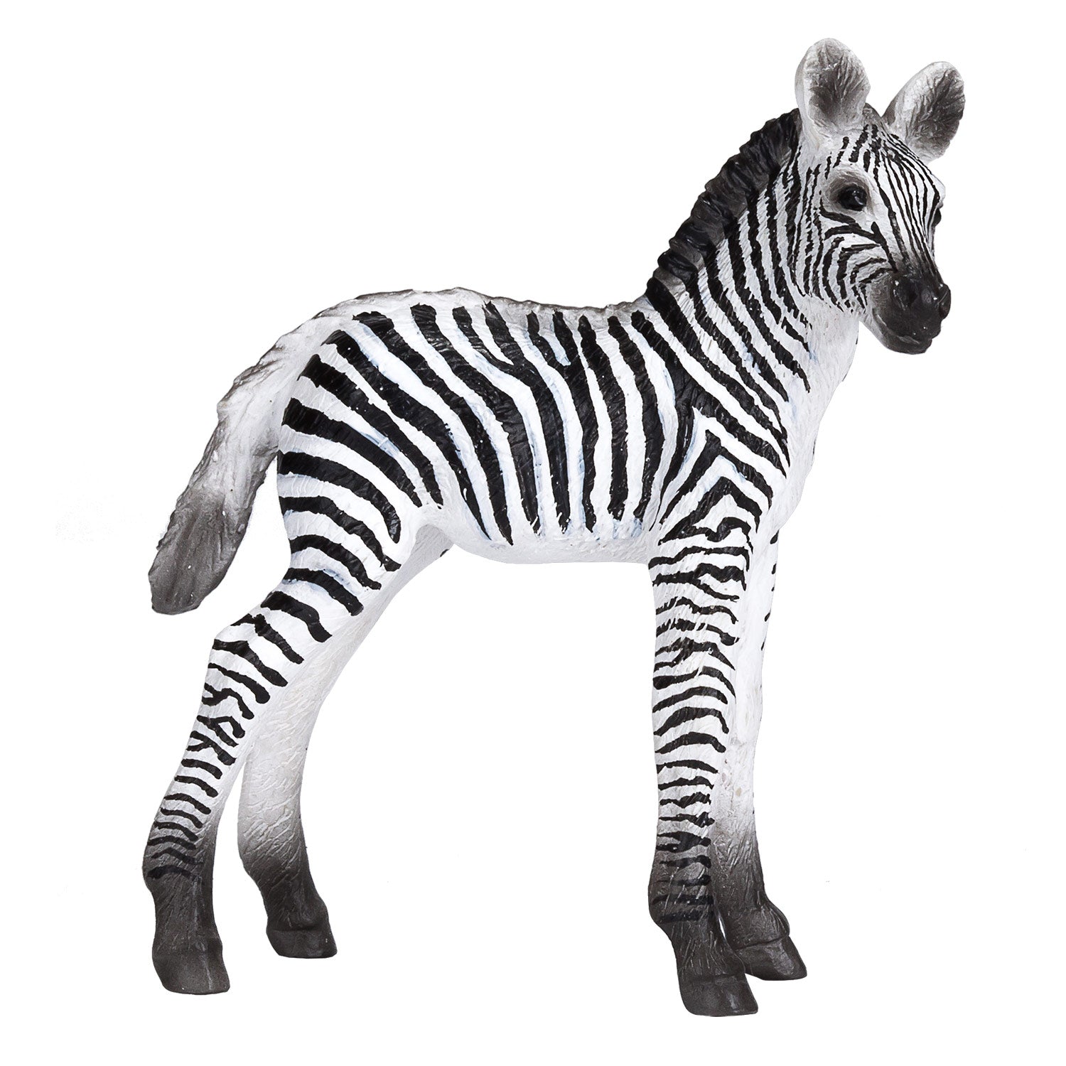 Figura realista de uma cria de zebra da marca Mojo para brincadeiras educativas