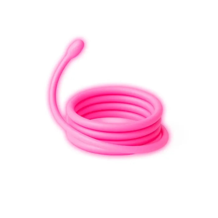 Rolo de fio neon flexível cor-de-rosa brilhante utilizado no kit de arte KidyWolf.