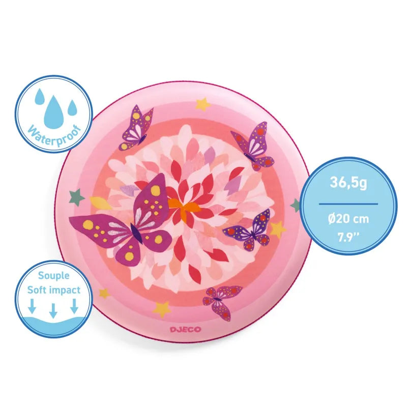 Djeco Flying Girl - Waterproof Flying Disc Butterflies