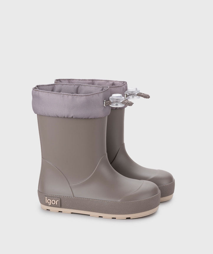 Galochas barefoot Igor Yogi DK Cuello Taupe com gola ajustável