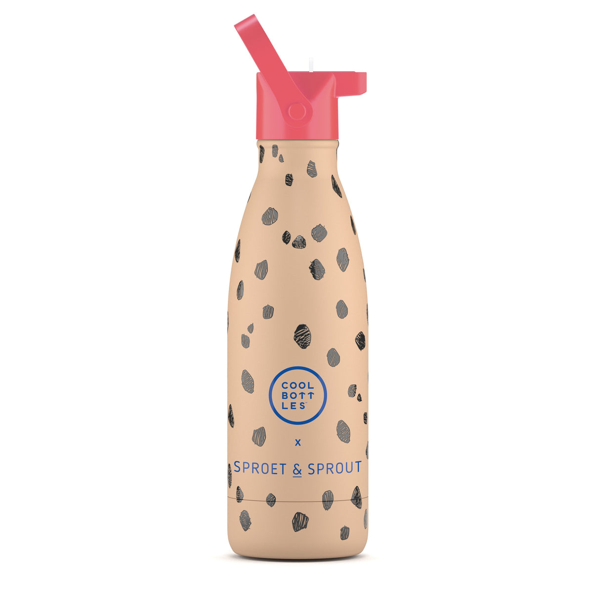 Garrafa térmica Cool Bottles Chocolate Chips infantil de 350ml com tampa e palhinha